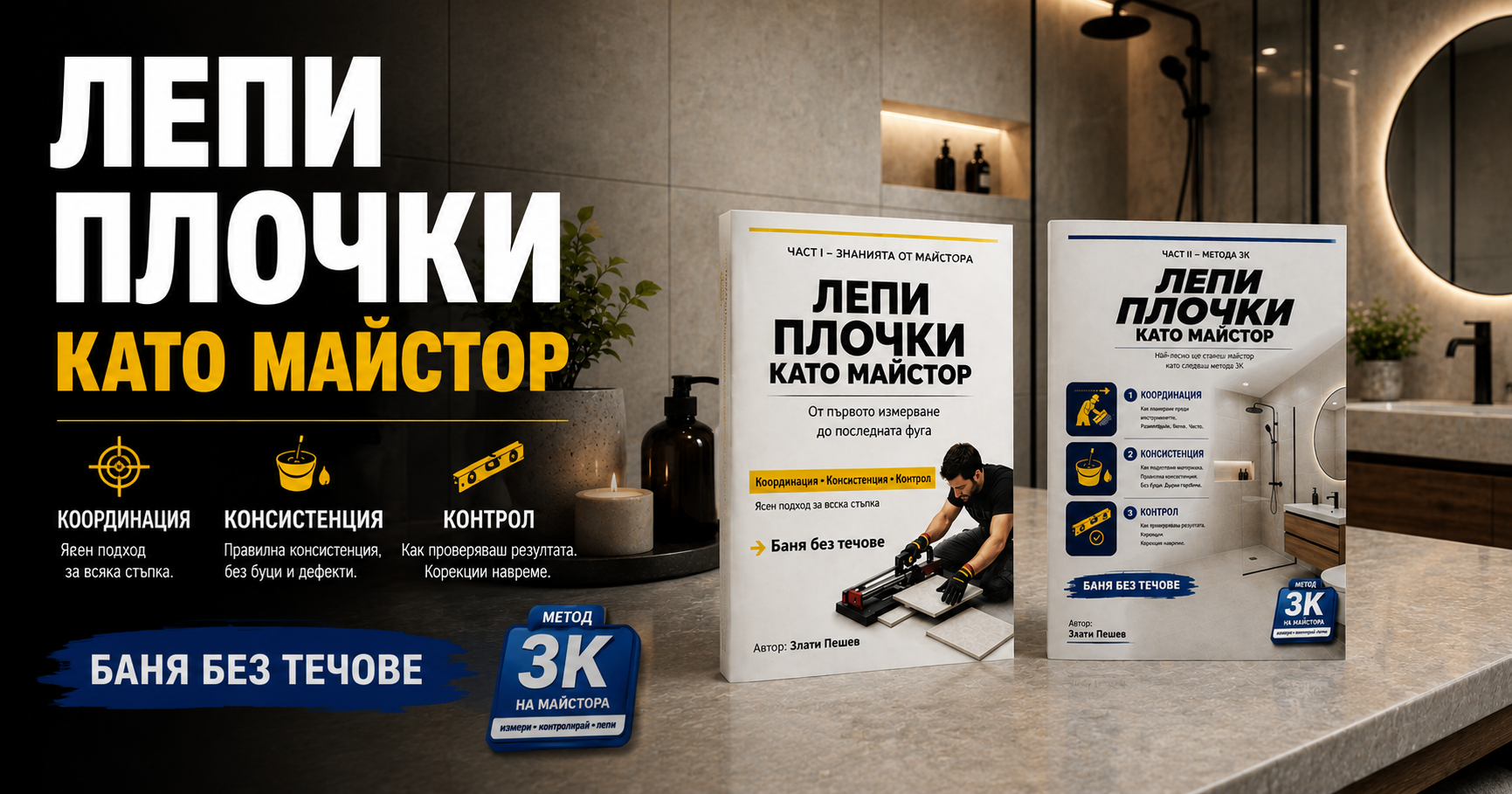 Лепи плочки като майстор — двете книги от Метод 3К